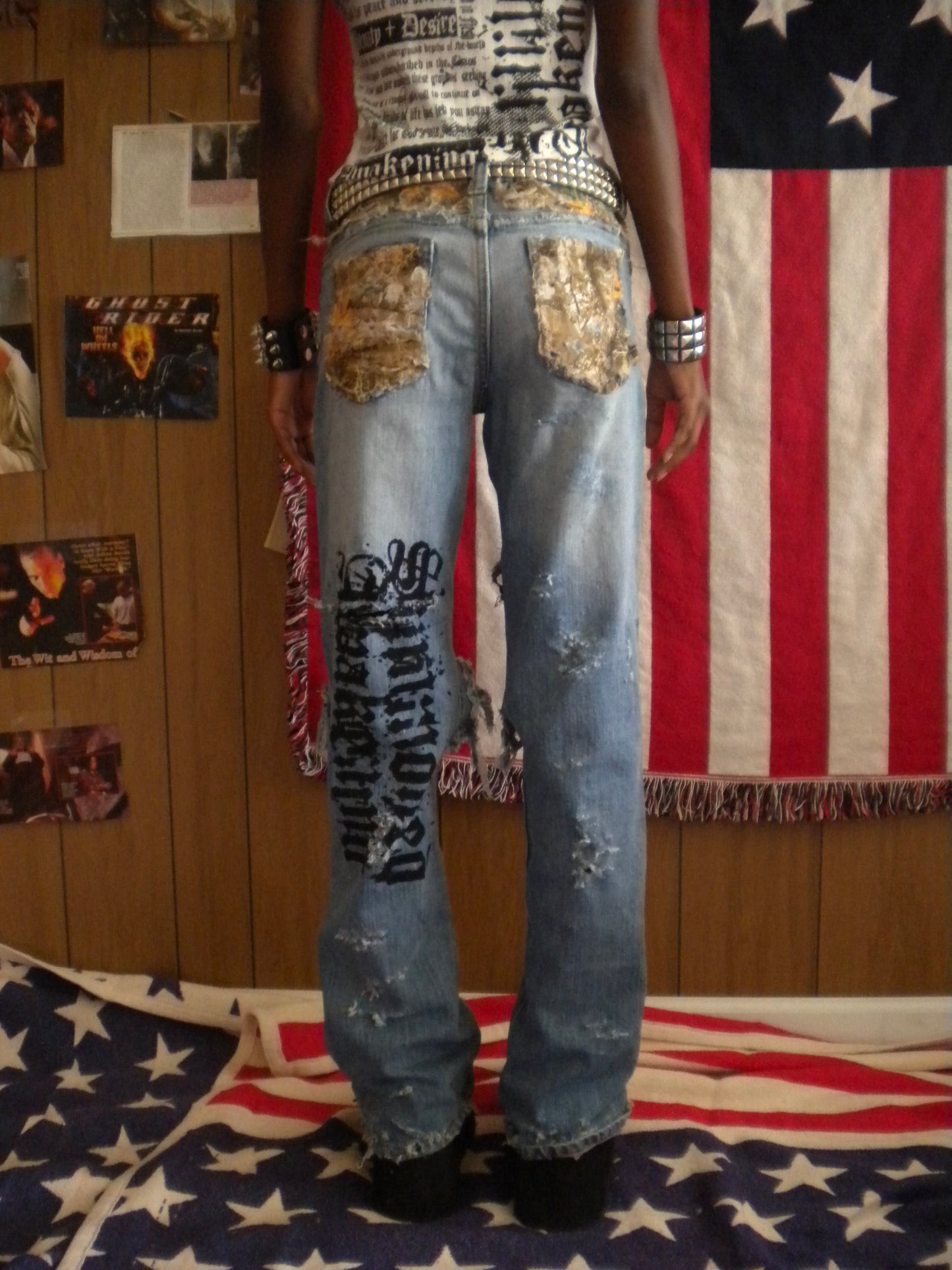 1/1 Summoned Awakening Distressed Jeans Size 30