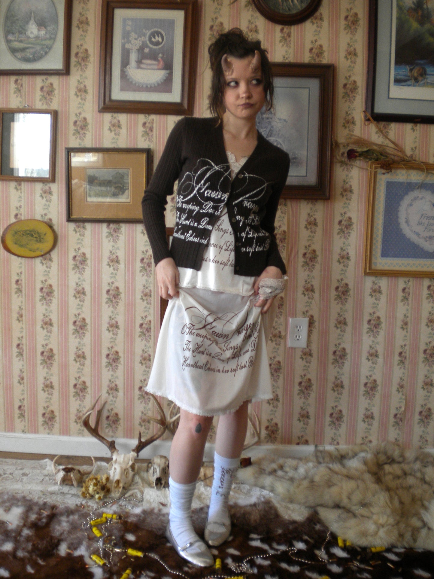 1/1 Fawn Prayer Brown Cardigan