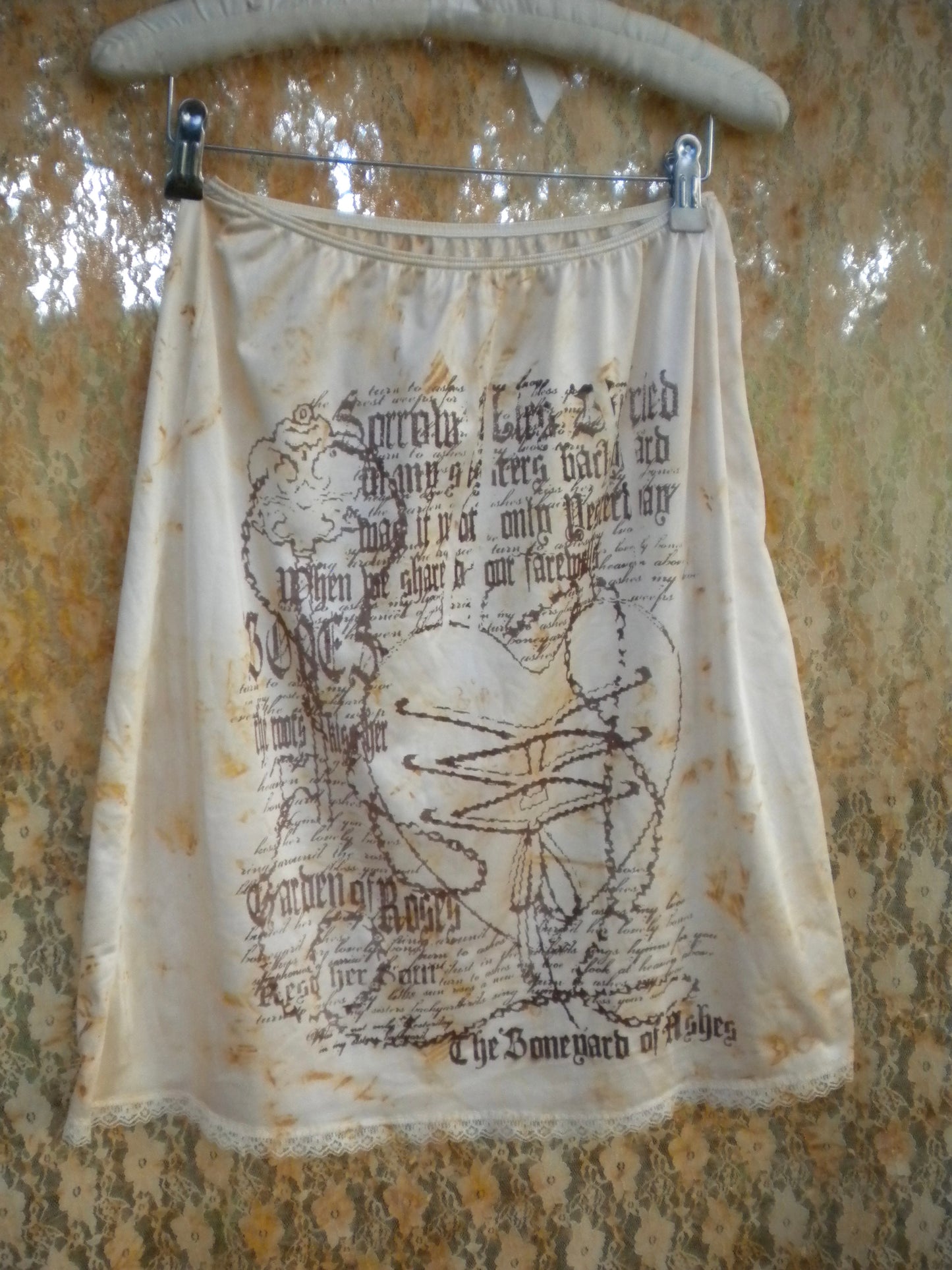 Boneyard Ashes Rust Dyed Slip Skirt