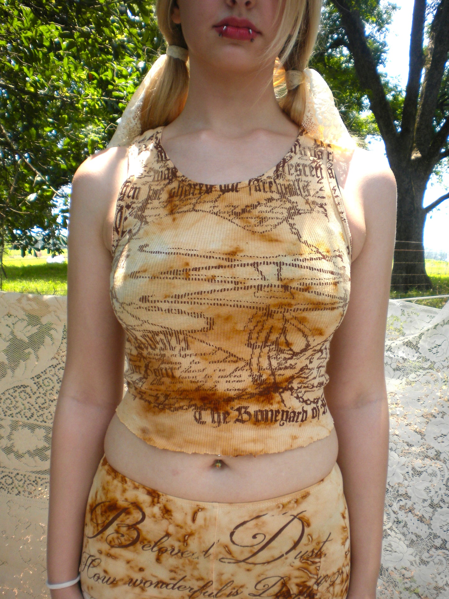 Rust Dyed Boneyard Tank Top