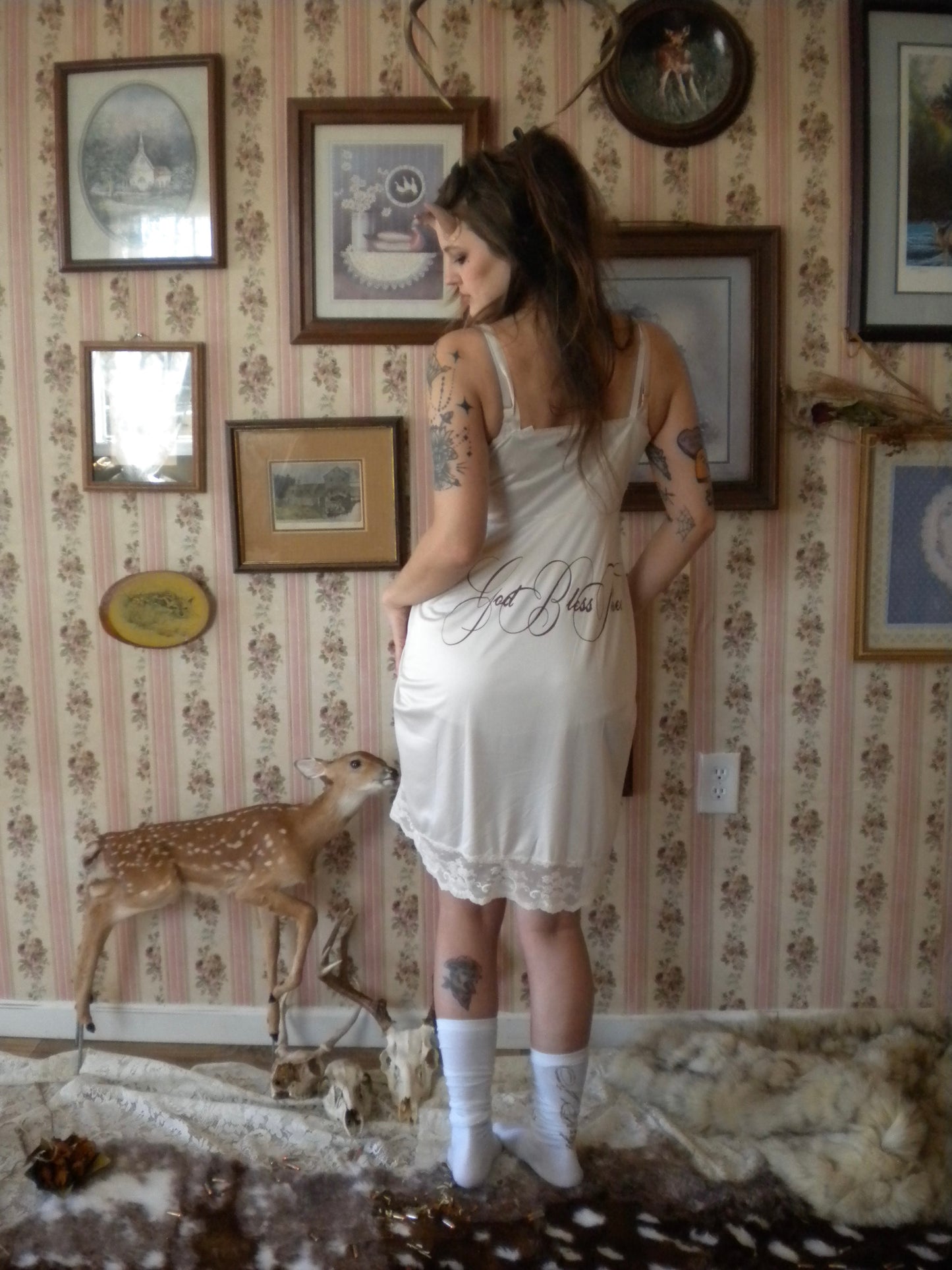 1/1 Fawn Prayer Slip Dress Medium