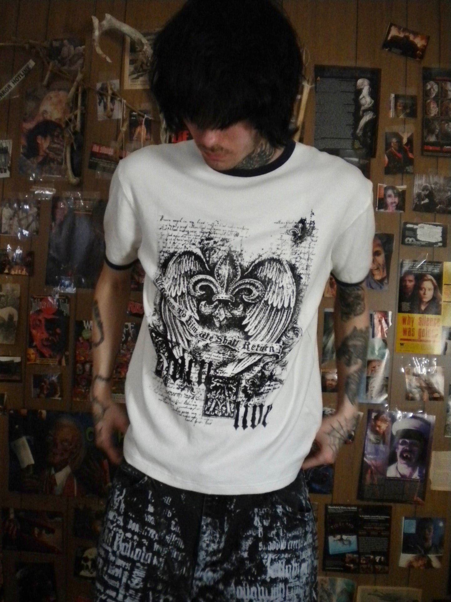 1/1 Born Alive White Ringer Tee