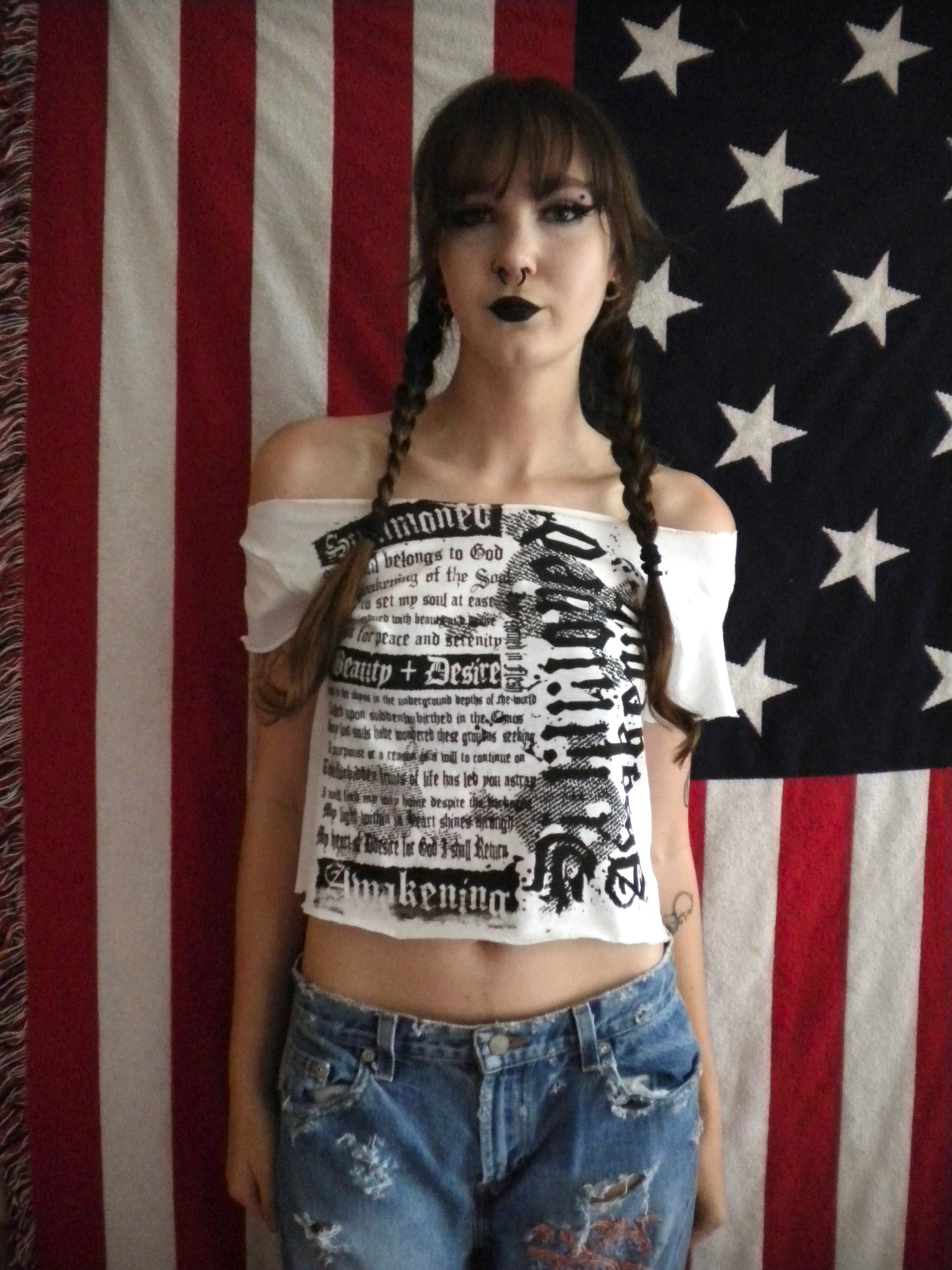 Summoned Awakening Off Shoulder Crop Top