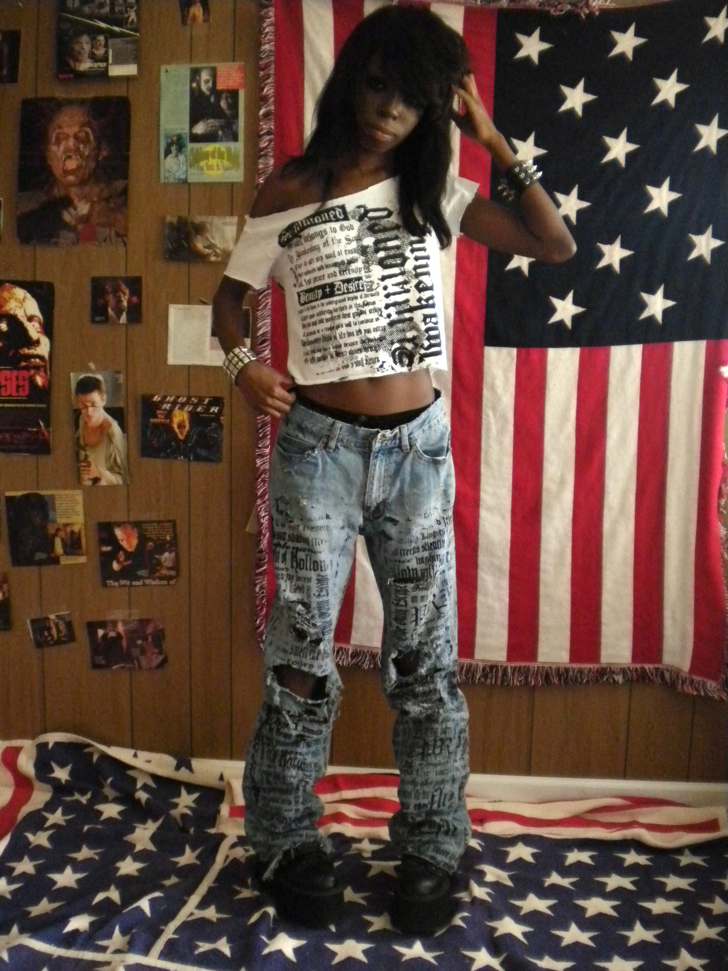 1/1 Summoned Awakening Distressed Jeans Size 30