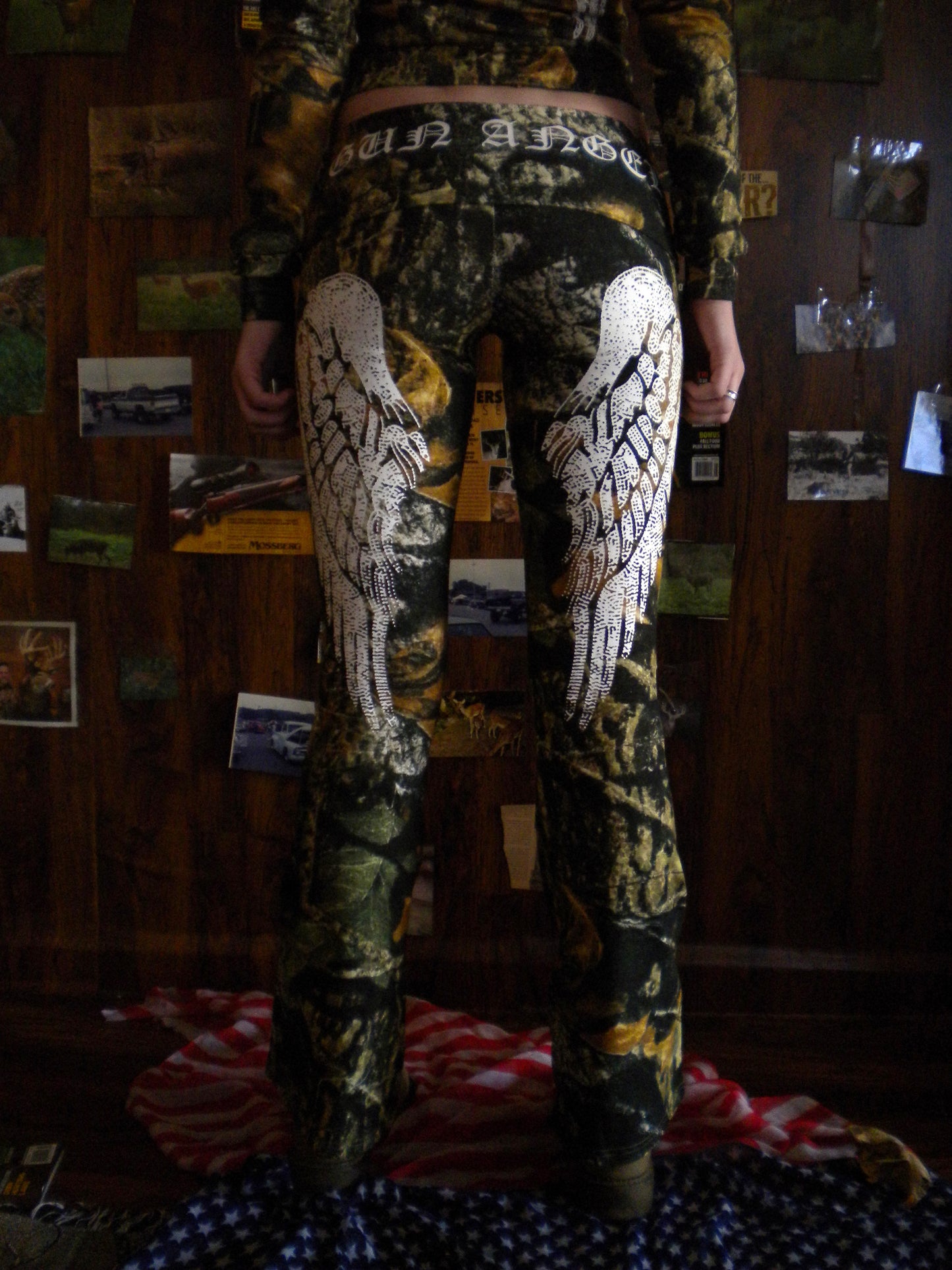 Gun Angel Camo Low Rise Yoga Pants