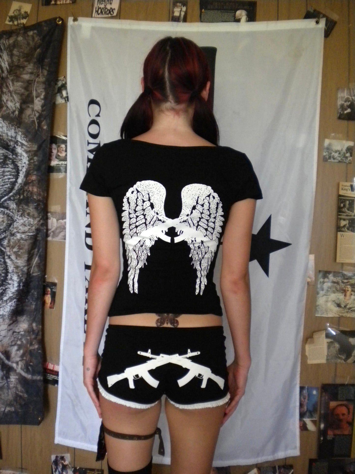 Black Gun Angel Top