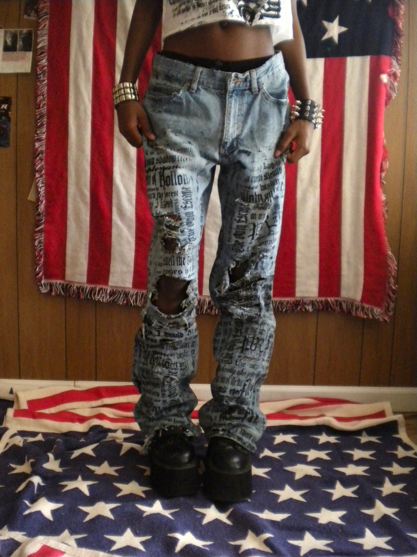 1/1 Summoned Awakening Distressed Jeans Size 30