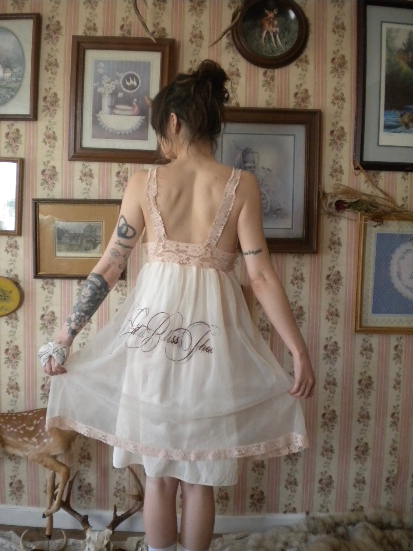 1/1 Fawn Prayer Babydoll Lace Dress