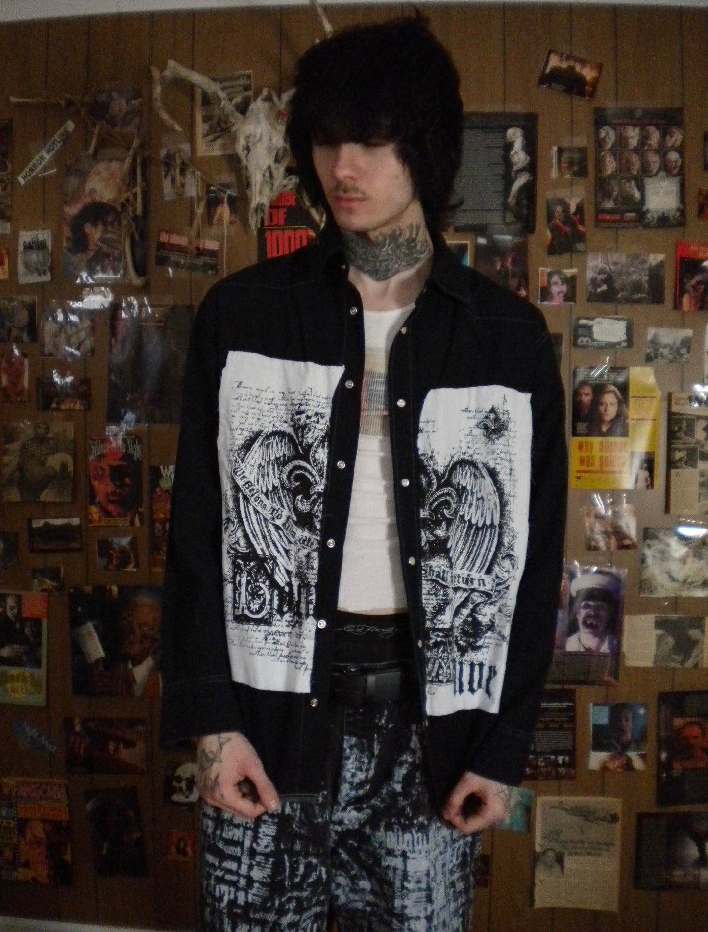 1/1 Born Alive Black Button Up