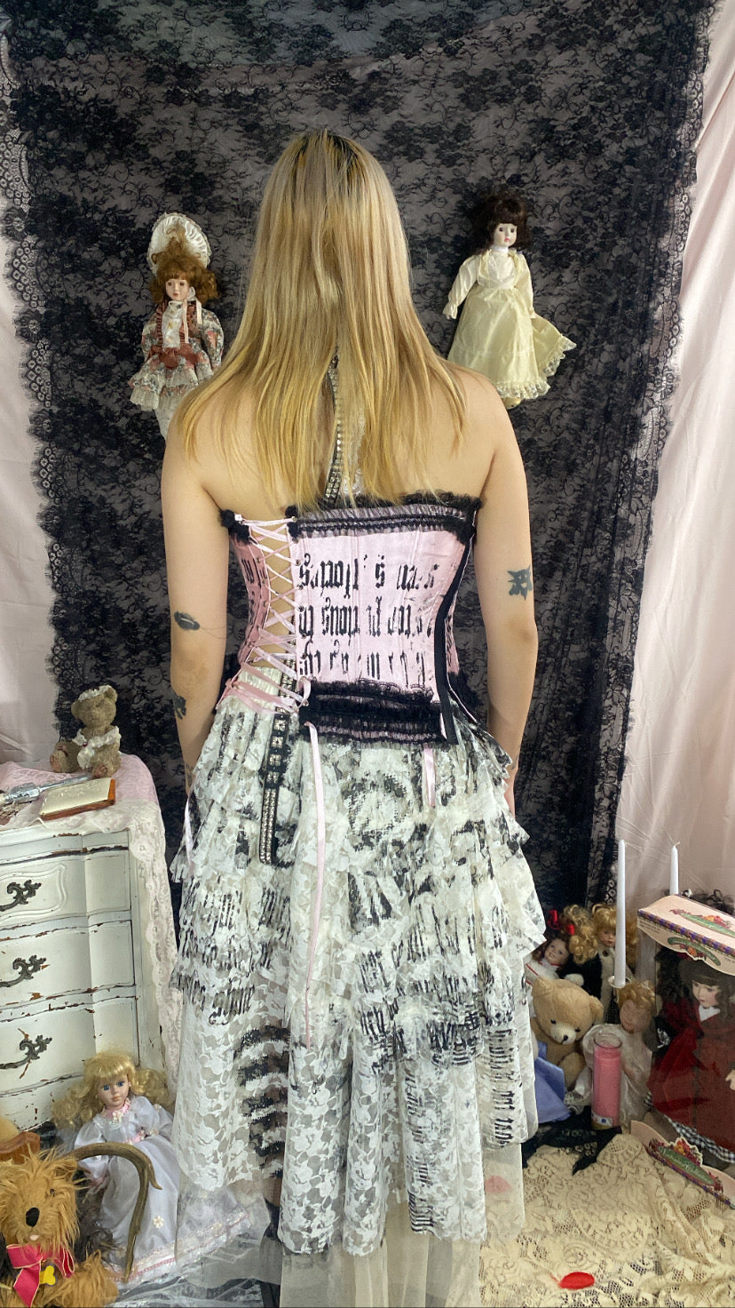 SoulMate Pink and Black Corset