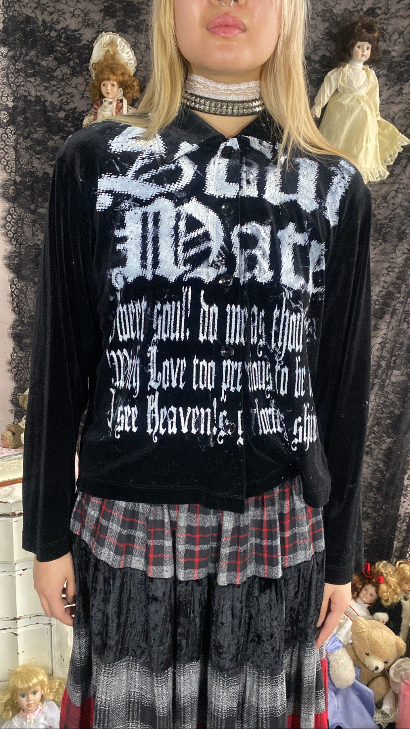 SoulMate Velvet Black Cardigan