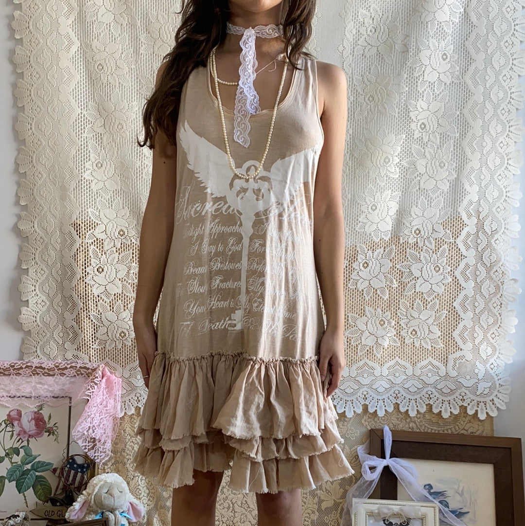 Sacred Heart Mauve Tiered Dress