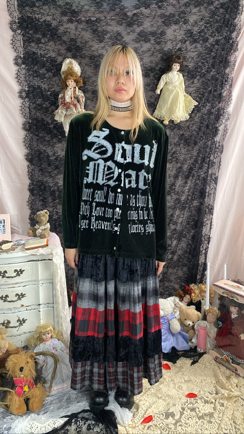 SoulMate Jade Velvet Cardigan