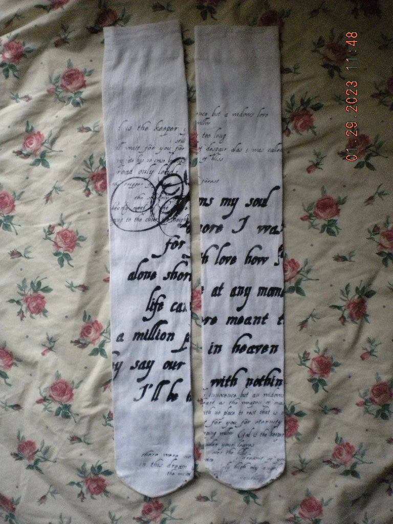 Keeper of the Soul White Knee High Socks