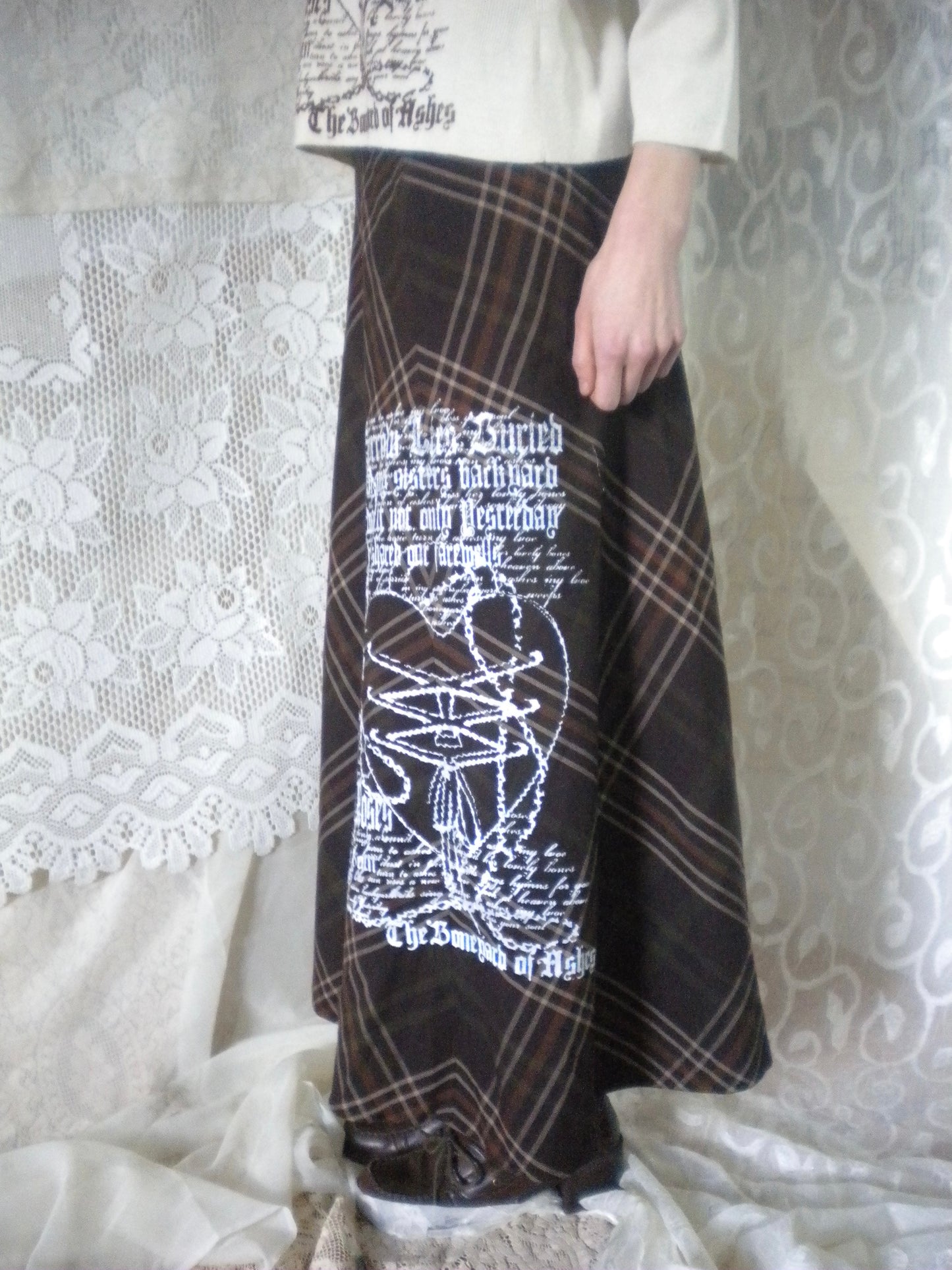 Boneyard Ashes Plaid Maxi Skirt