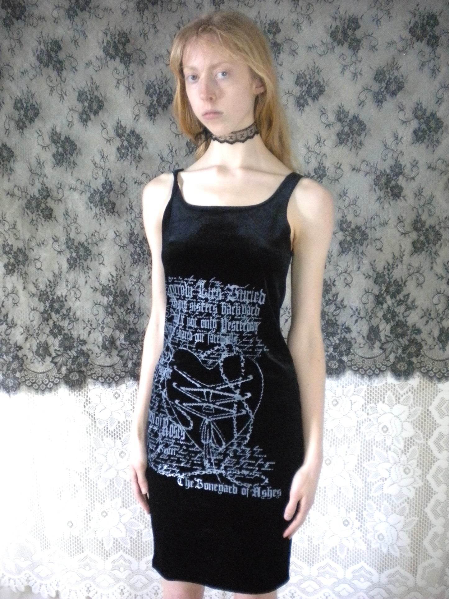 Boneyard Ashes Velvet Mini Dress