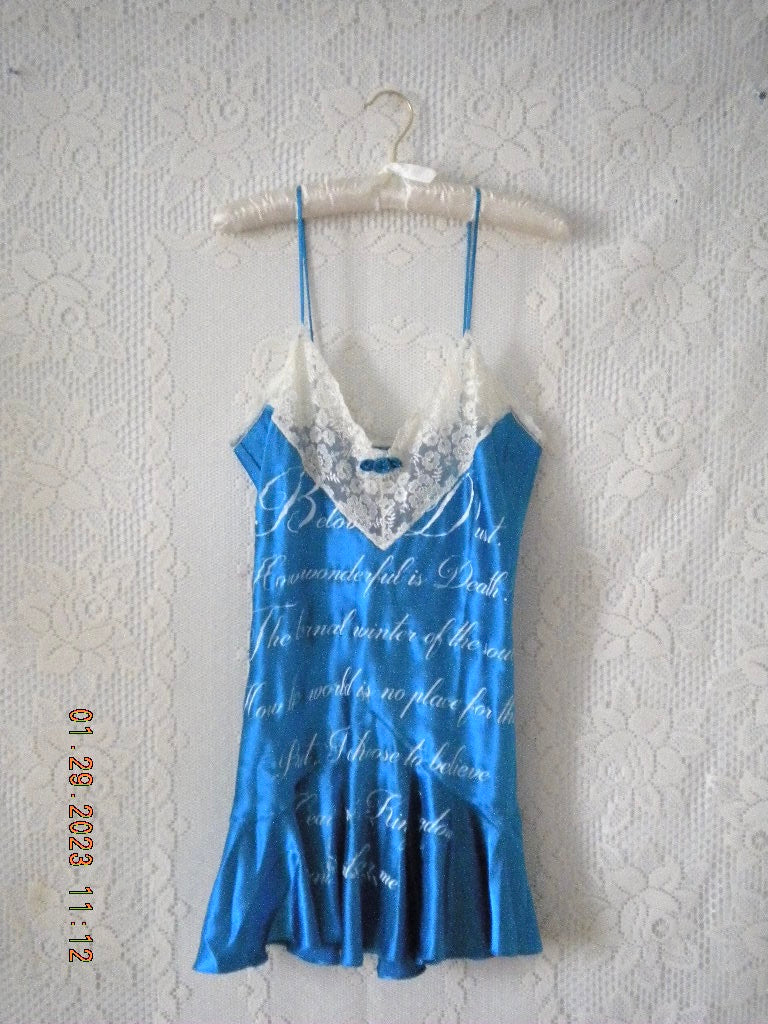 Beloved Dust Deep Blue Slip Dress