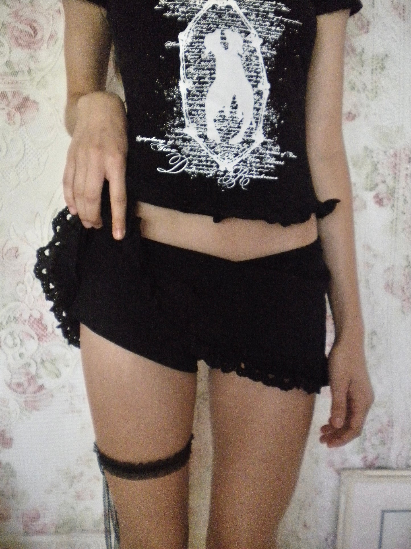 PREORDER In Loving Memory Black Micro Mini Skirt
