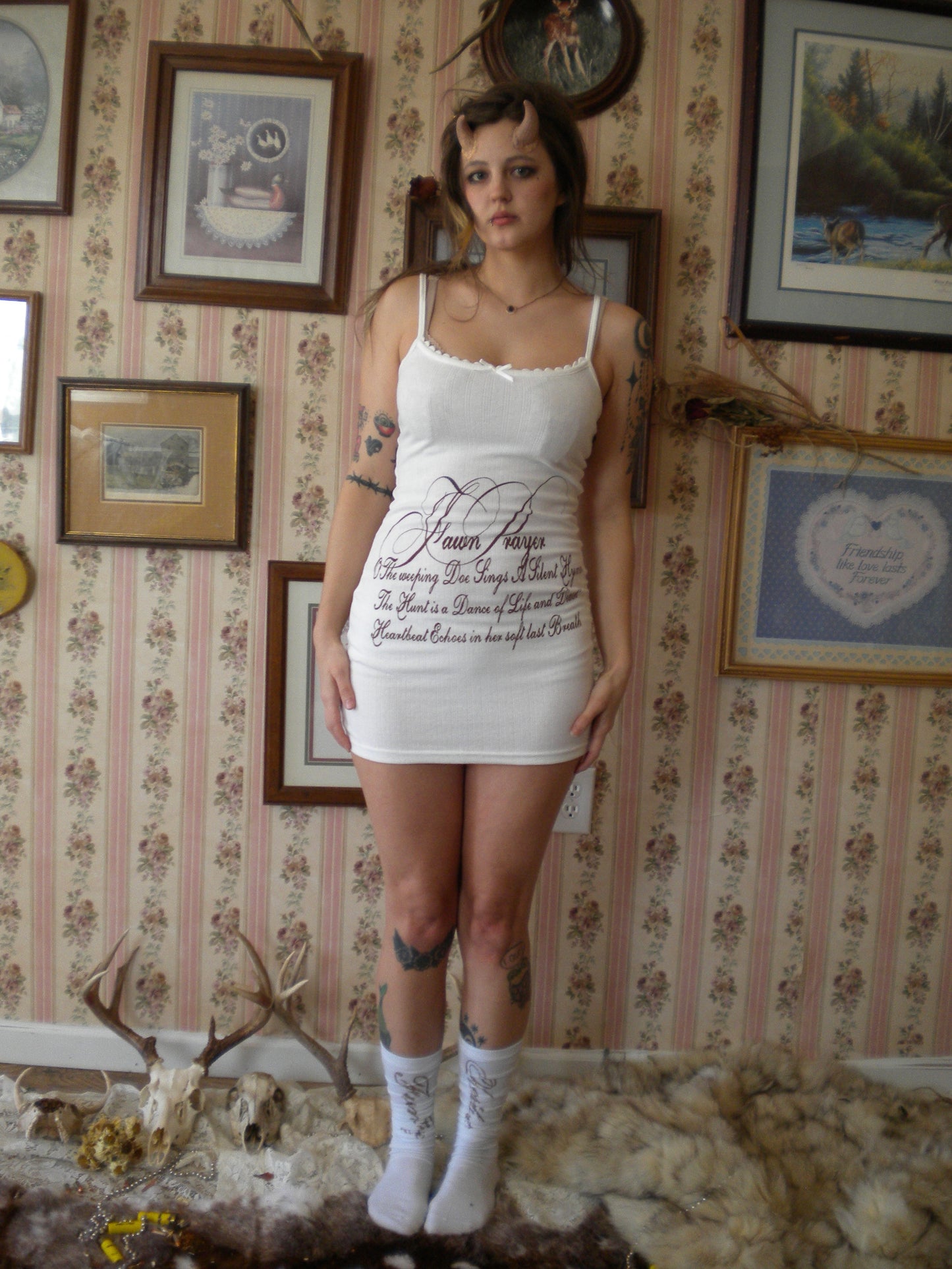 Fawn Prayer Pointelle Dress