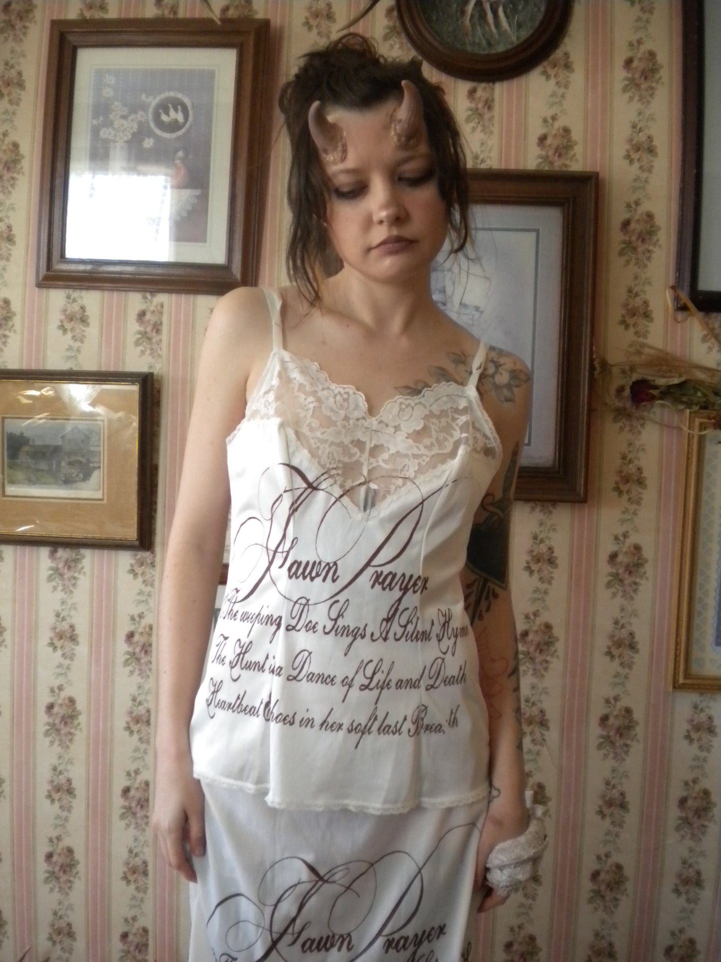 1/1 Fawn Prayer Slip Lace Cami