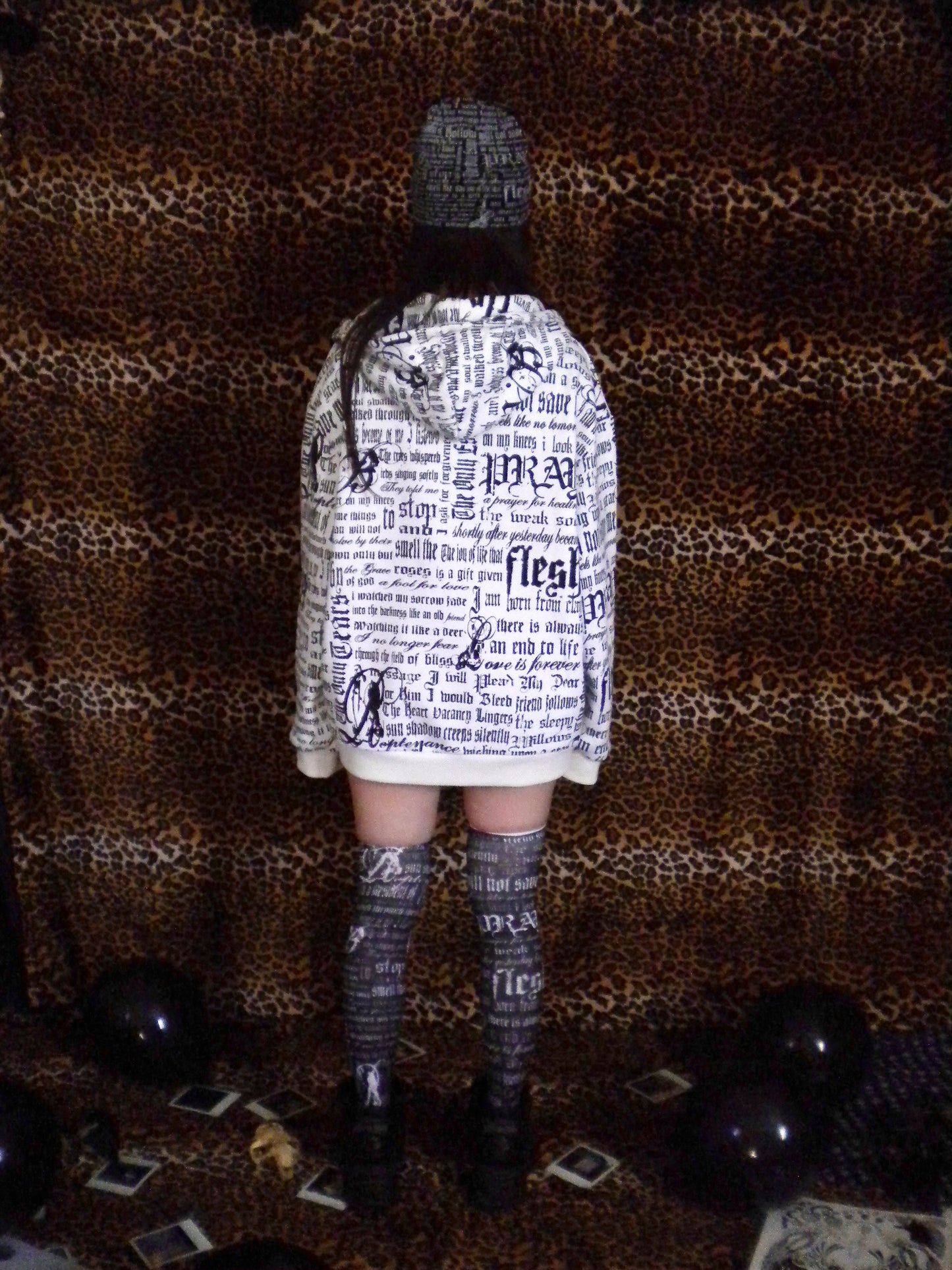 Pray Flesh Tears White Hoodie