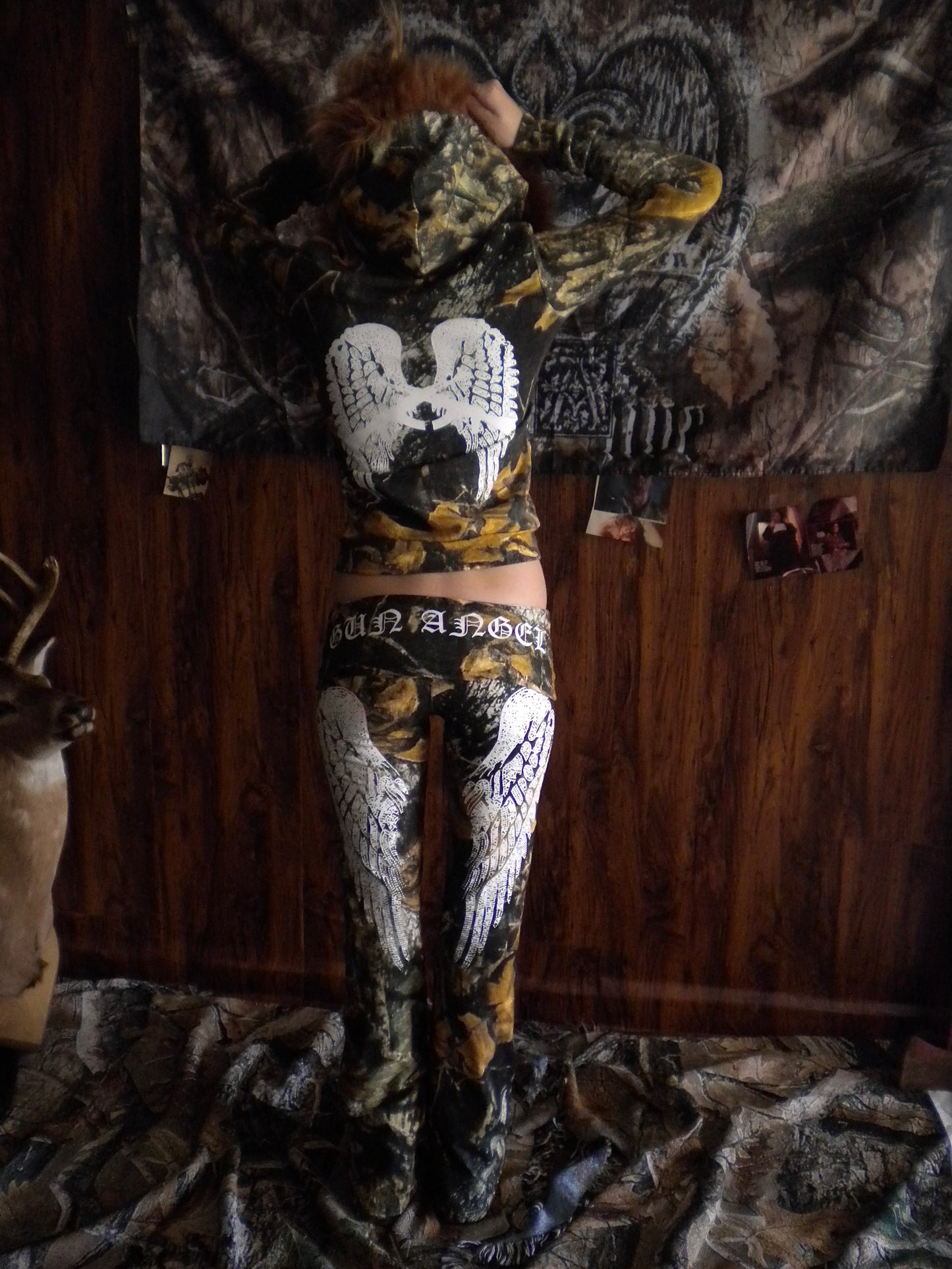 Gun Angel Camo Low Rise Yoga Pants