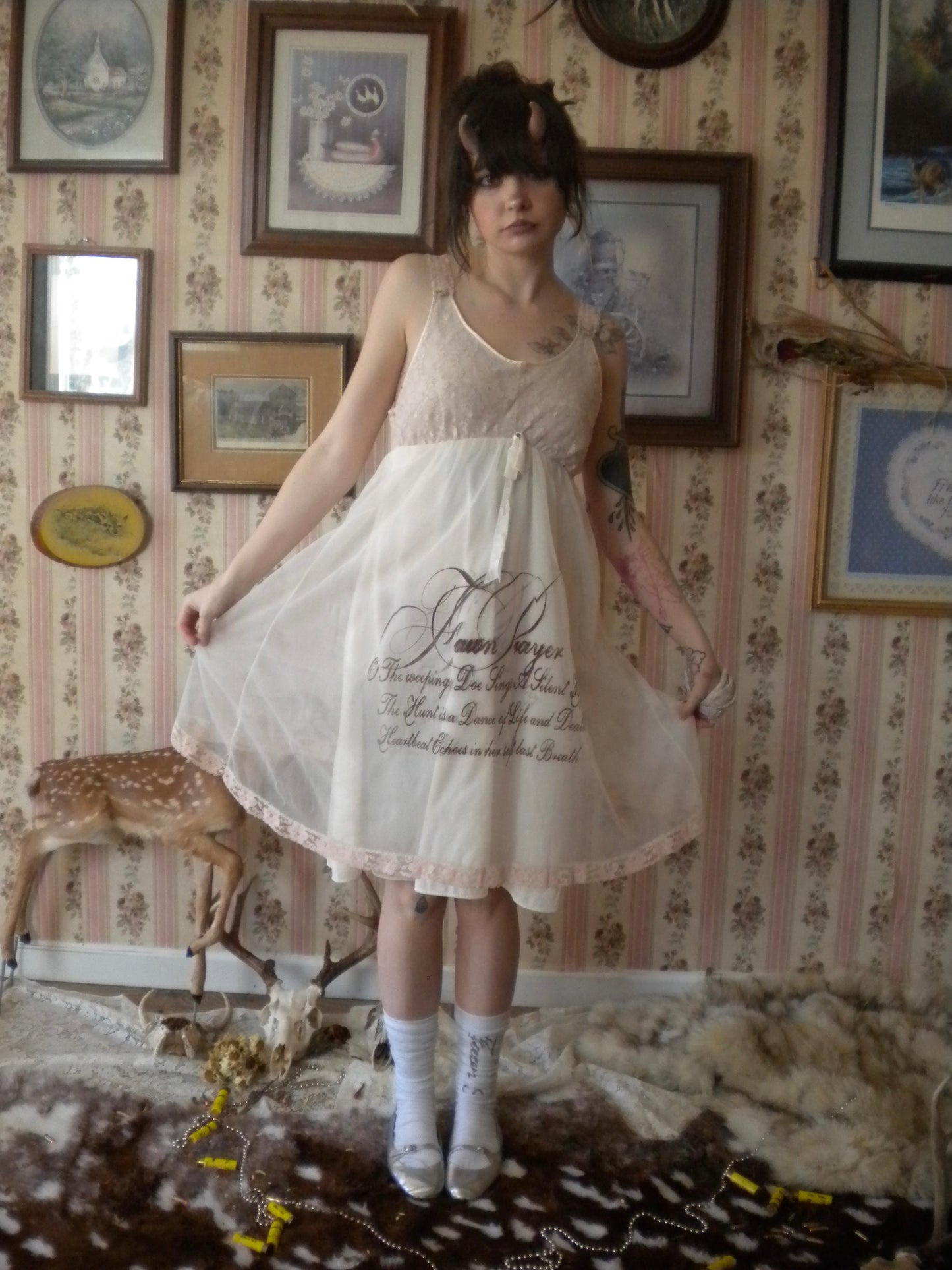 1/1 Fawn Prayer Babydoll Lace Dress