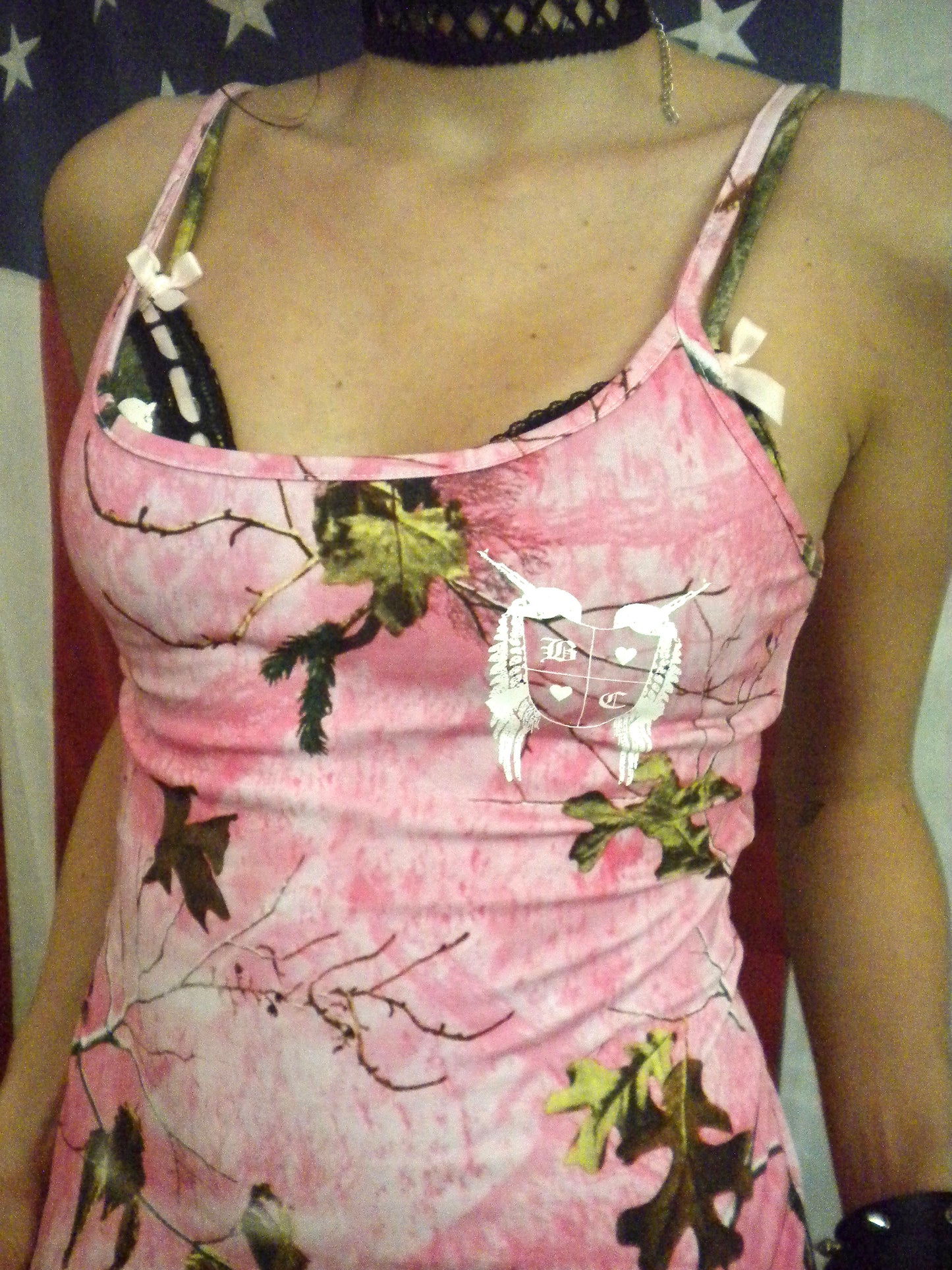 PREORDER Pink Camo Gun Angel Tank Top