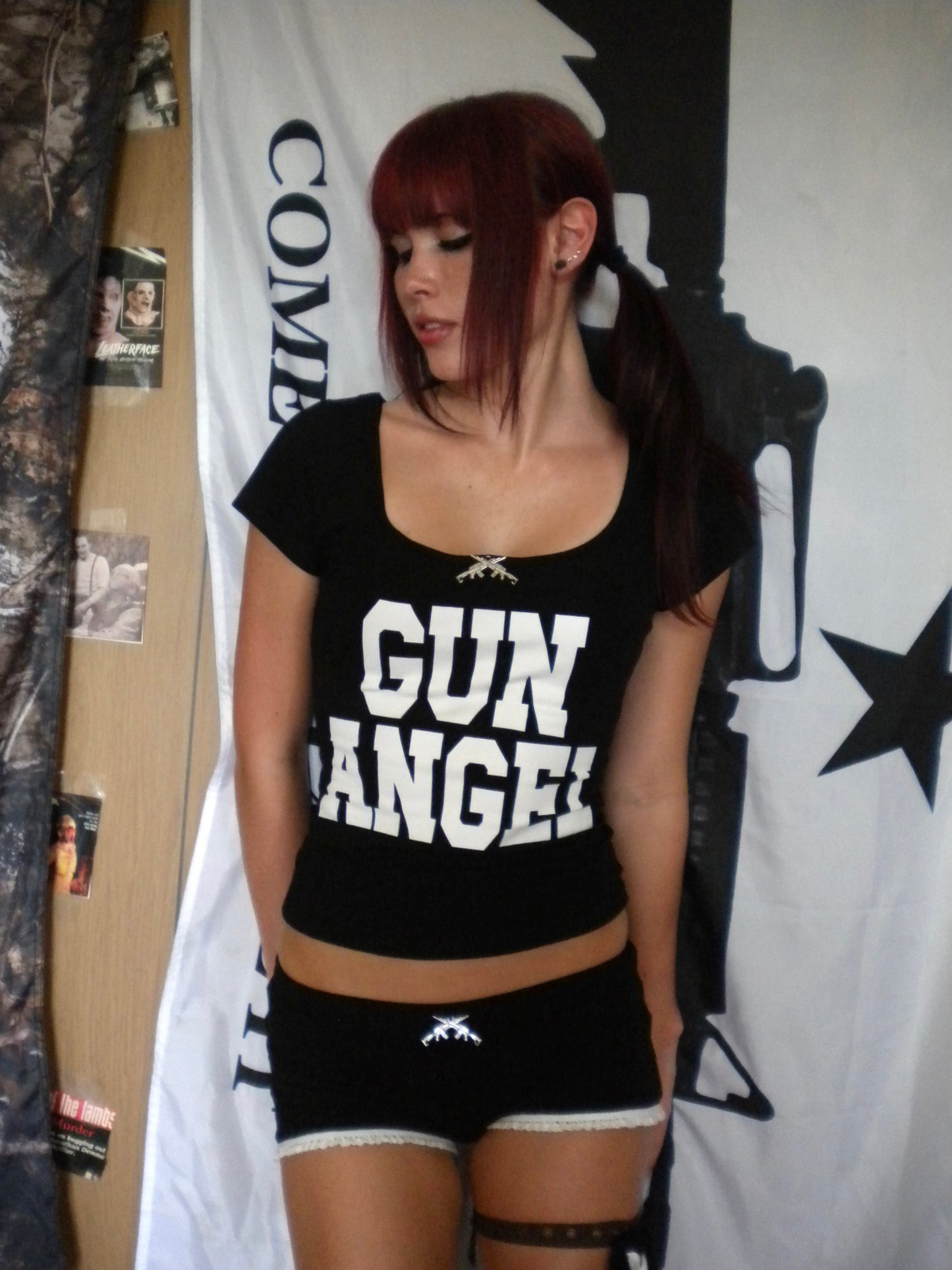 Black Gun Angel Top