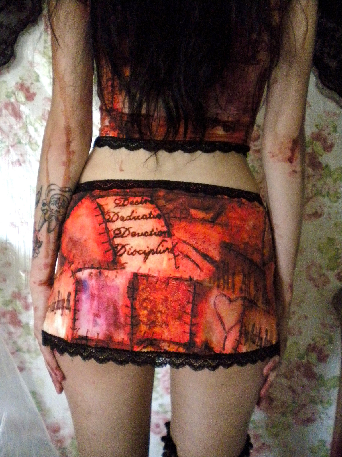 All Flesh Rots Mini Skirt