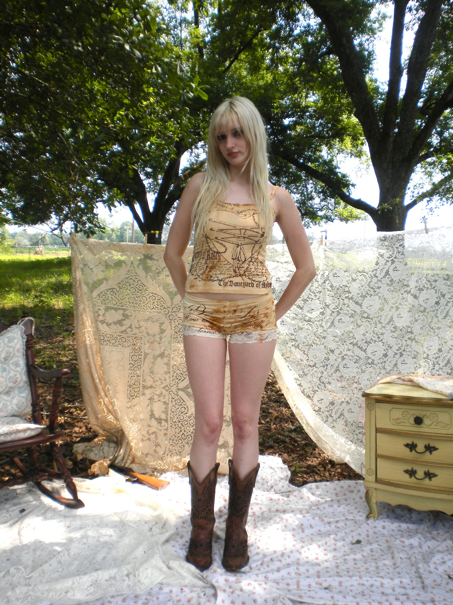 Rust Dyed Boneyard Ashes Cami