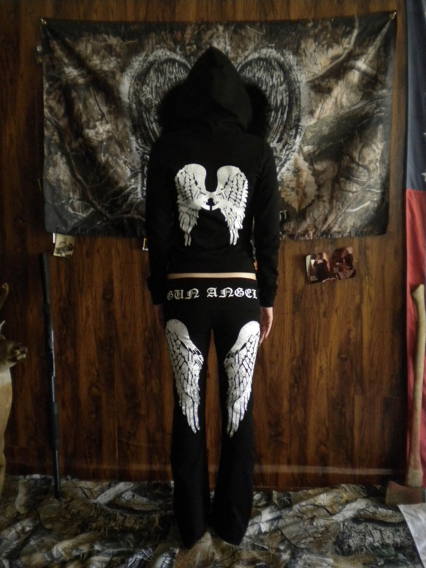 Gun Angel Black Fur Trim Jacket