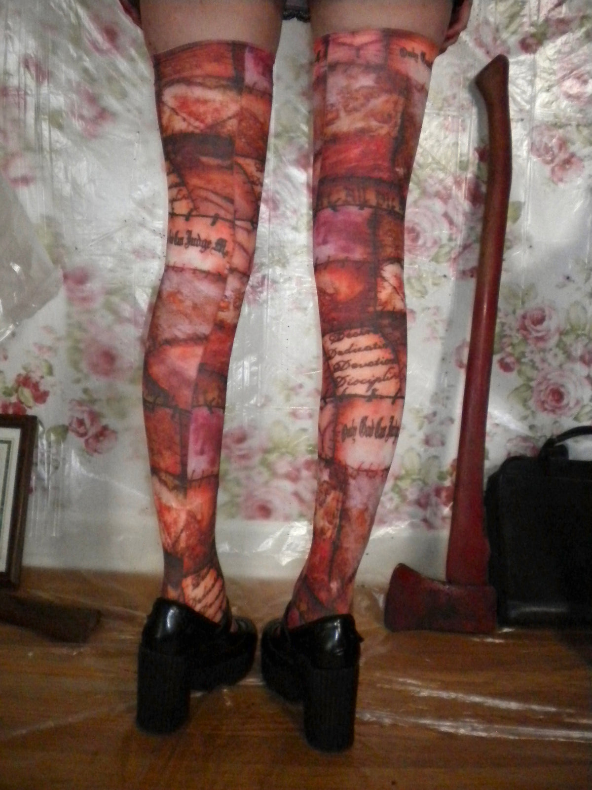 All Flesh Rots Thigh High Socks