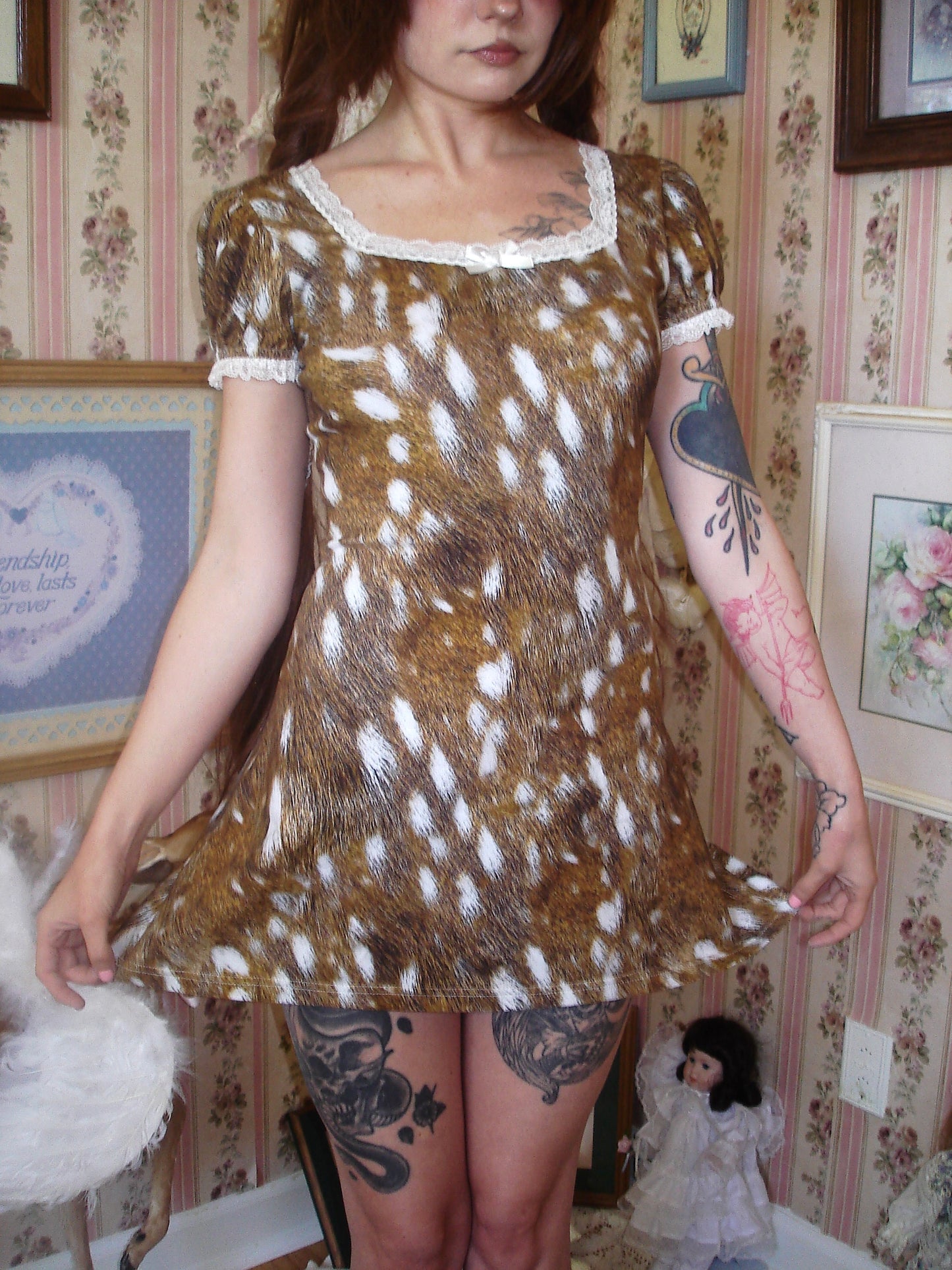 Fawn Prayer Mini Dress
