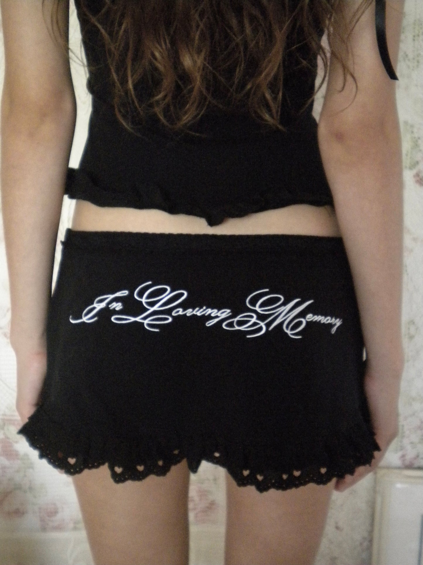 PREORDER In Loving Memory Black Micro Mini Skirt