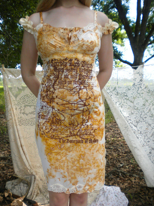 1/1 Rust Dyed Boneyard Ashes Slip Dress