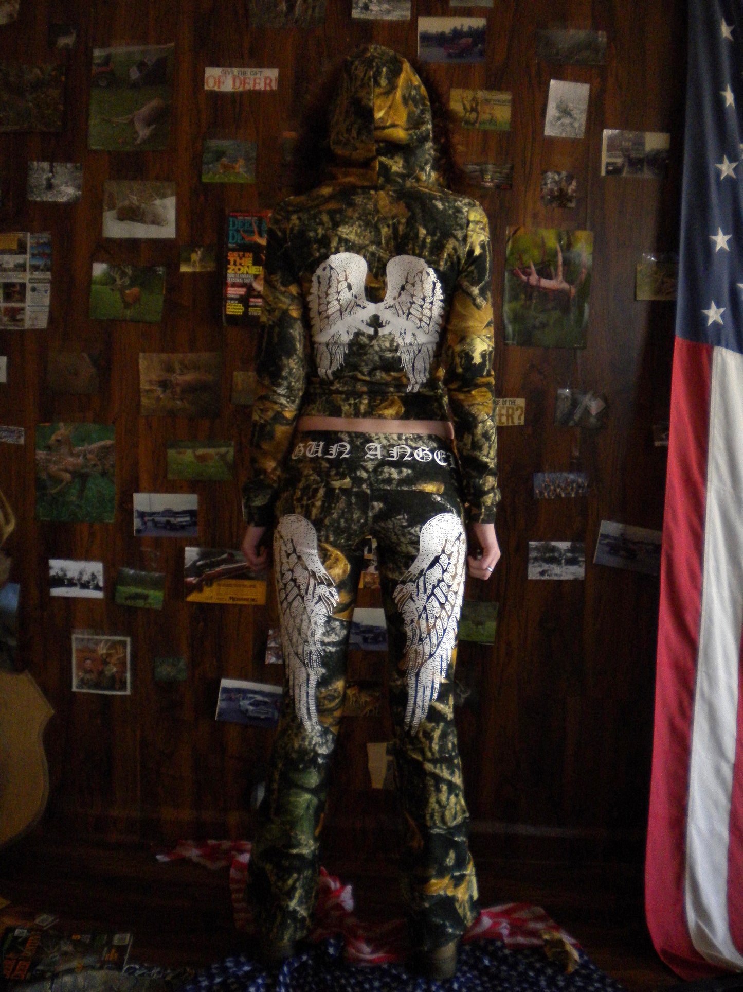 Gun Angel Camo Low Rise Yoga Pants