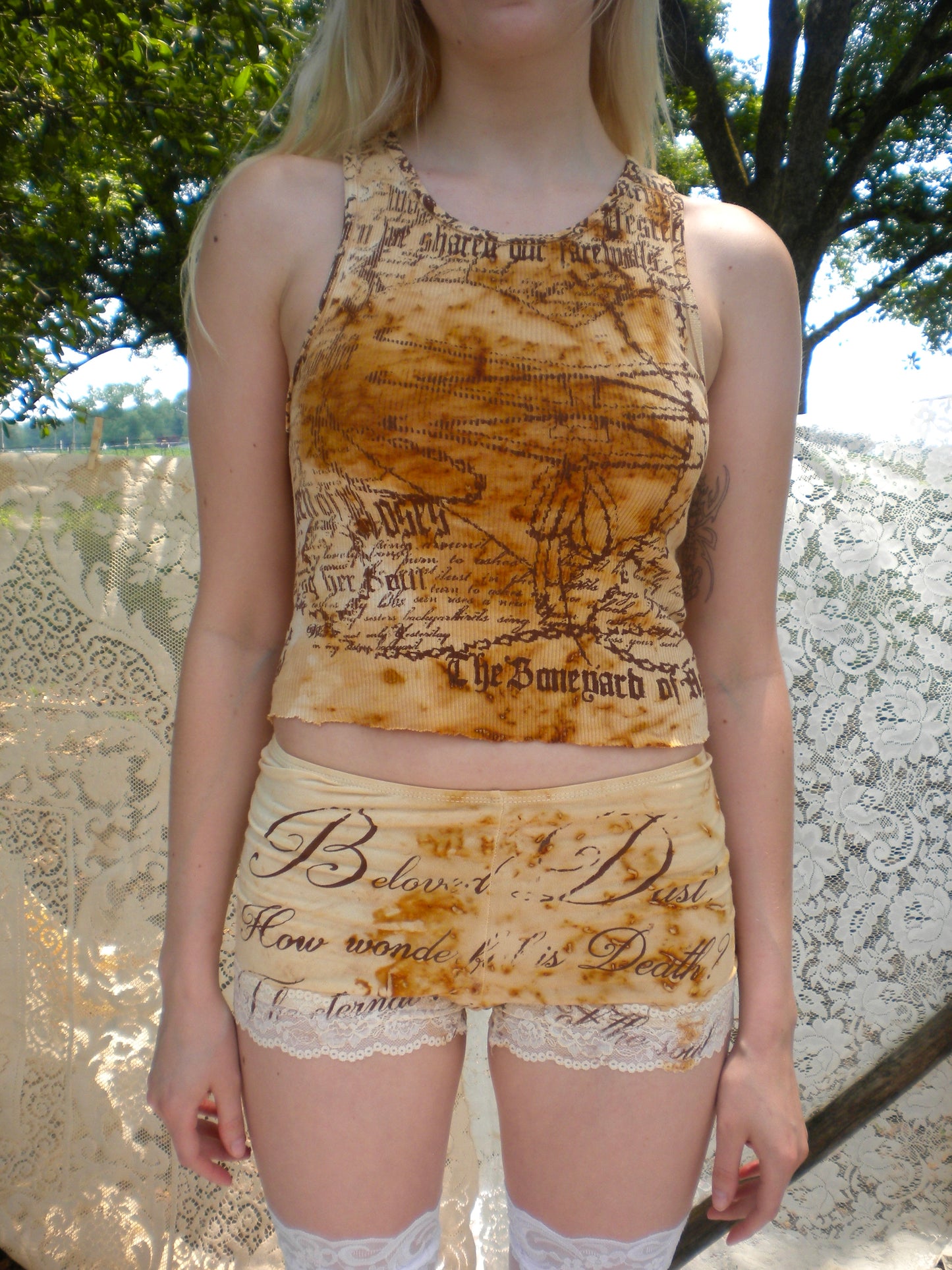 Rust Dyed Boneyard Tank Top