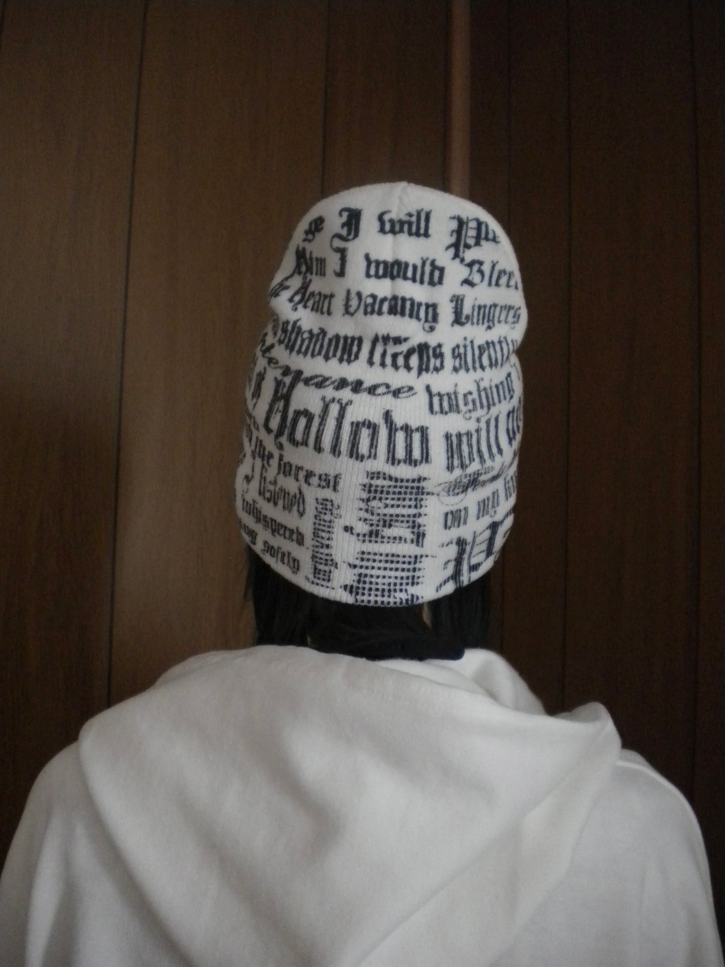 Pray Flesh Tears White Beanie