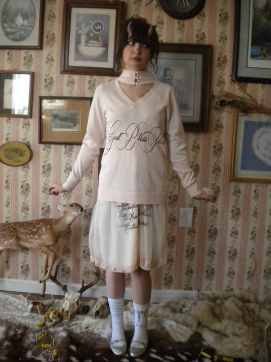 1/1 Fawn Prayer Peach Pink Sweater
