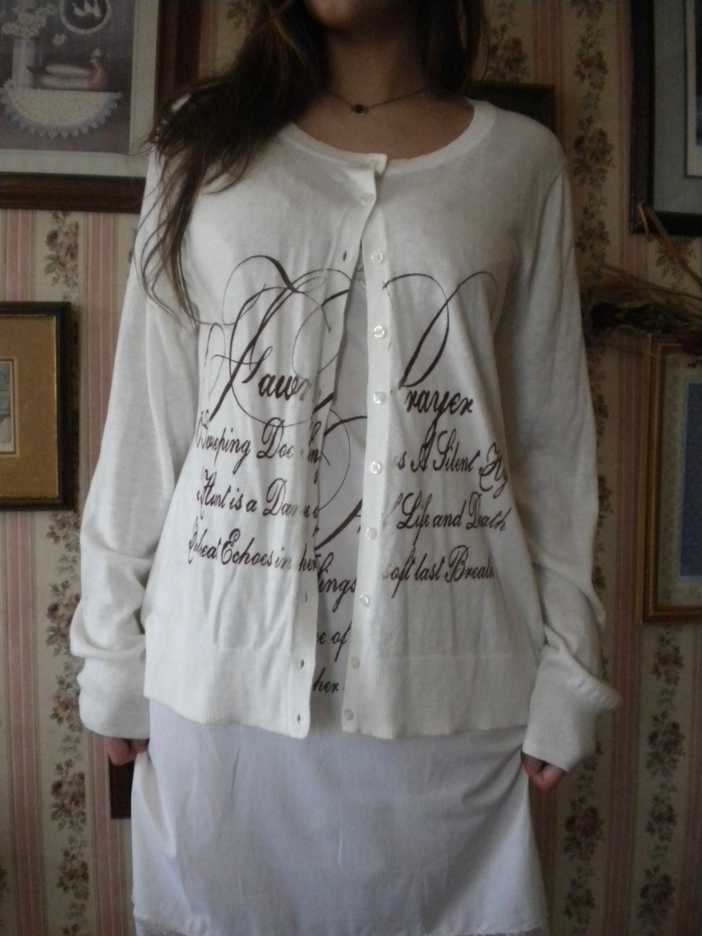 1/1 Fawn Prayer Ivory Cardigan