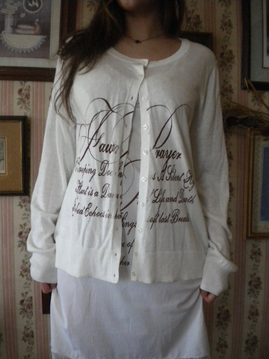 1/1 Fawn Prayer Ivory Cardigan