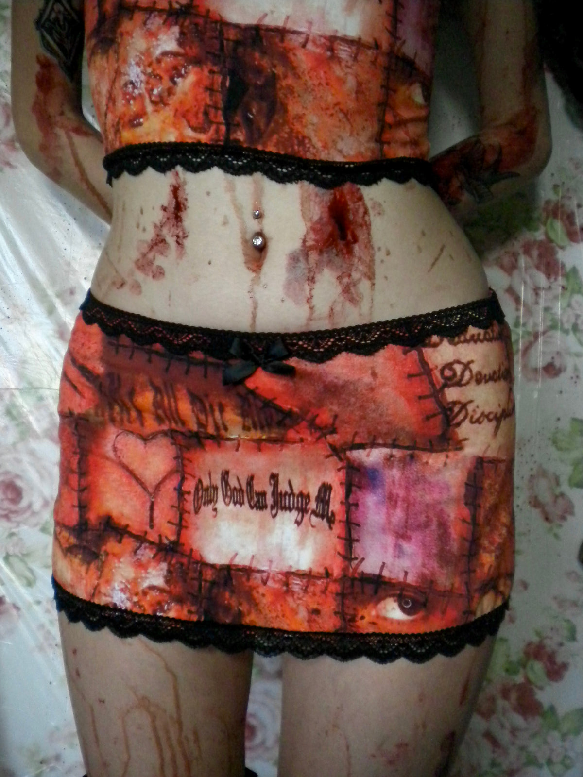 All Flesh Rots Mini Skirt