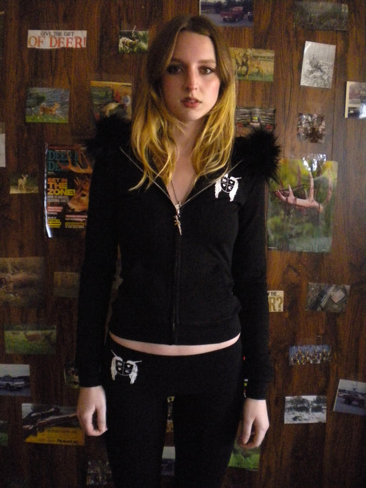 Gun Angel Black Fur Trim Jacket