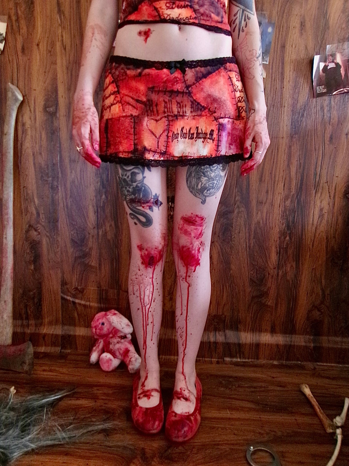 All Flesh Rots Mini Skirt