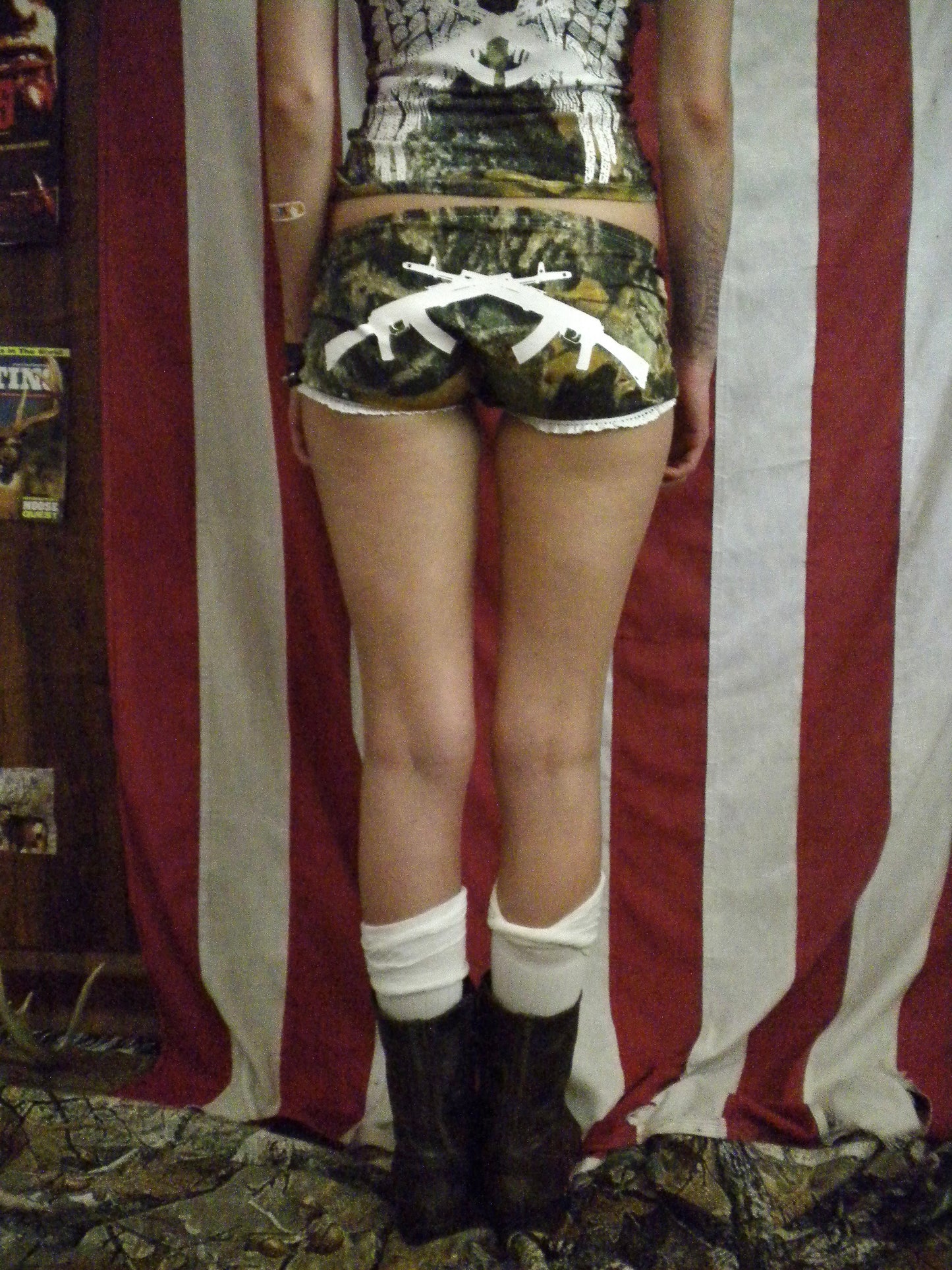 PREORDER Camo Gun Angel Mini Shorts
