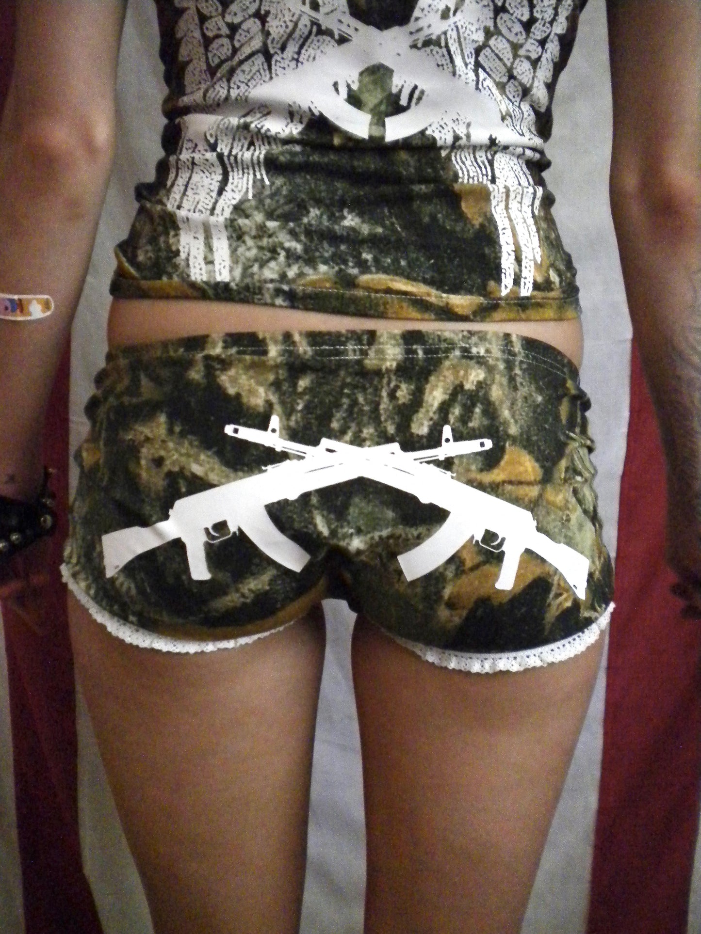 PREORDER Camo Gun Angel Mini Shorts