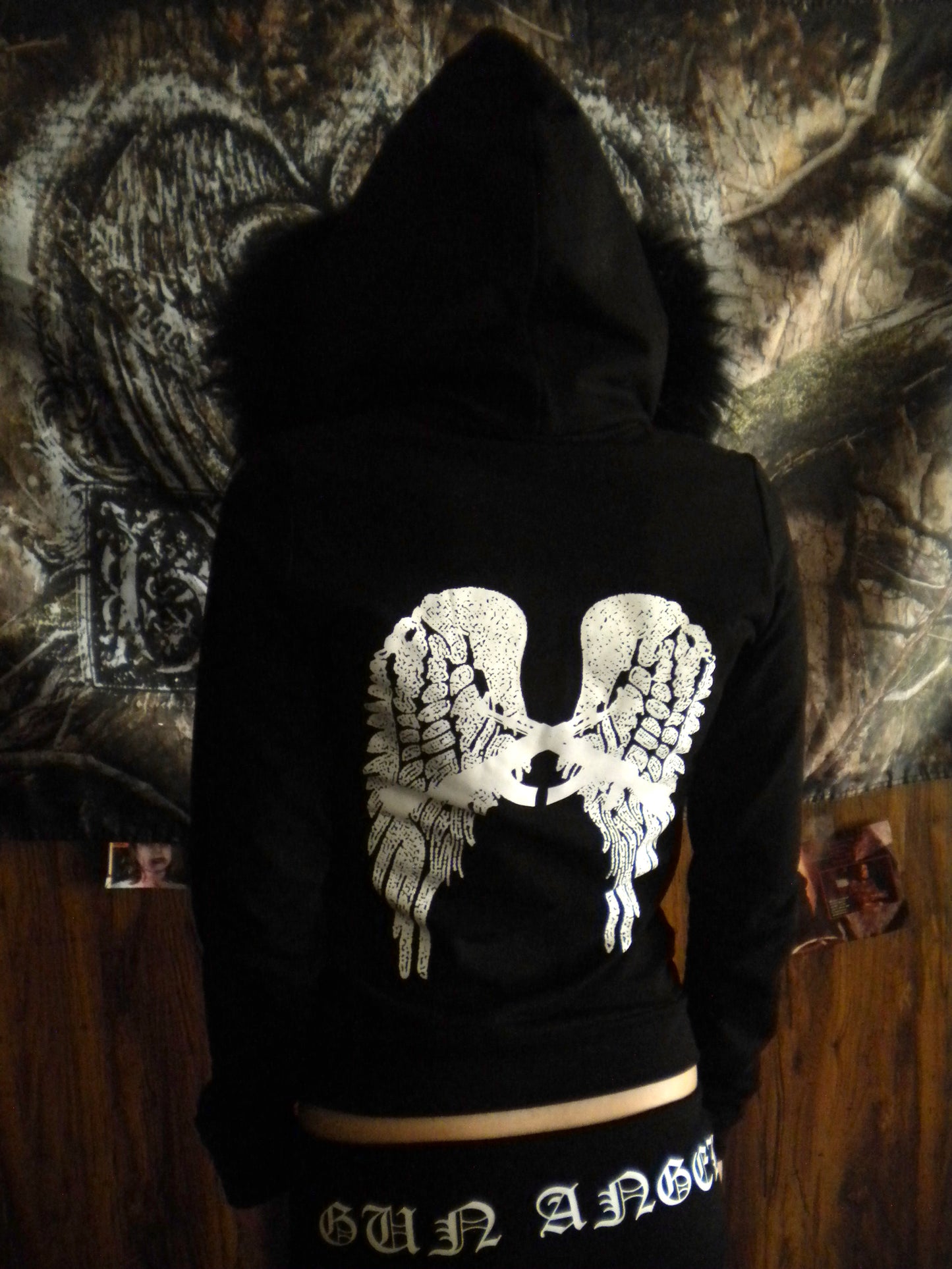 Gun Angel Black Fur Trim Jacket