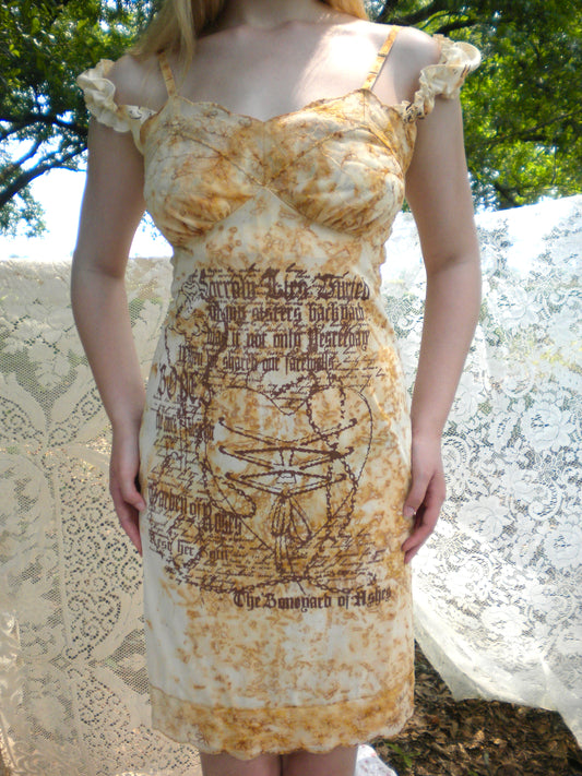 1/1 Rust Dyed Boneyard Ashes Slip Dress