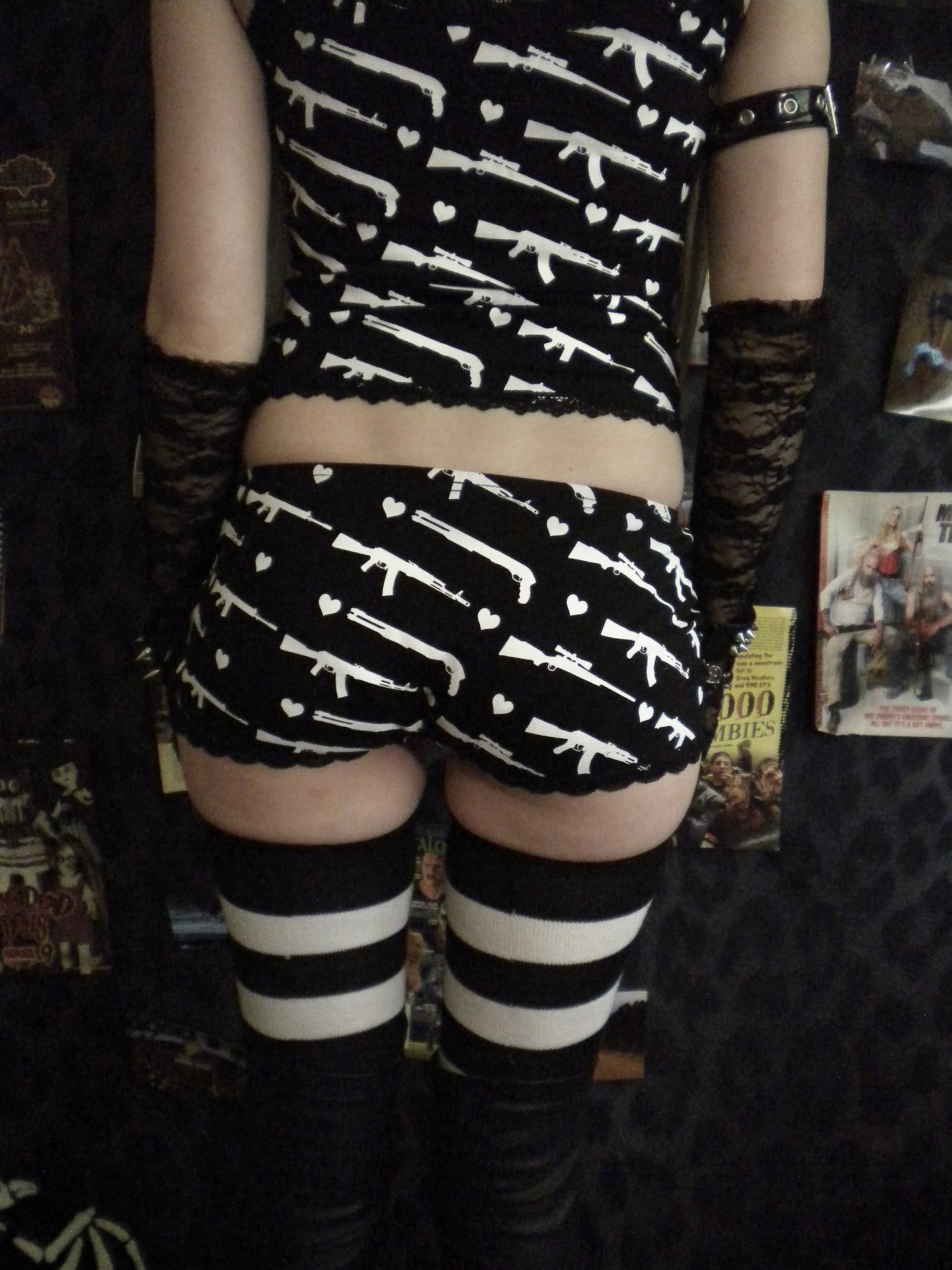 PREORDER Pistol Princess Black Mini Shorts